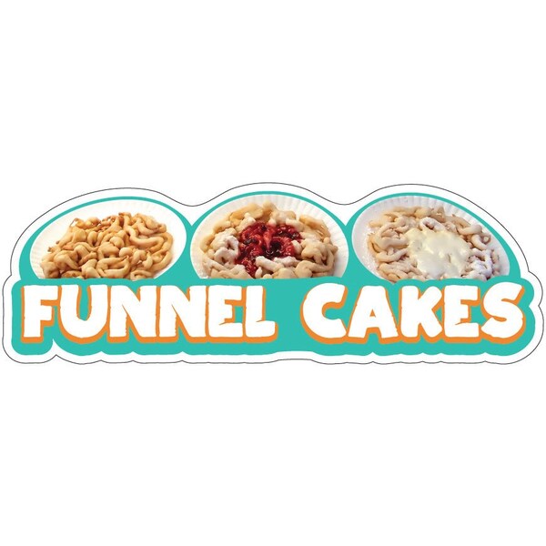 Signmission Funnel Cakes Decal Concession Stand Food Truck Sticker, 8" x 4.5", D-DC-8 Funnel Cakes19 D-DC-8 Funnel Cakes19 - main
